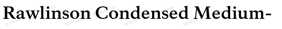 Rawlinson Condensed Medium字体转换
